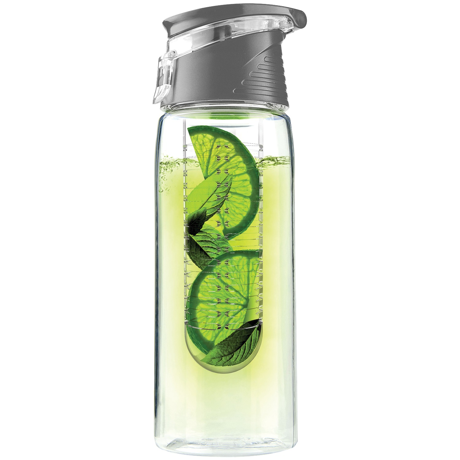 ASOBU 20-Ounce Pure Flavor 2 Go Water Bottle (Smoke/Lime/White), 3 Pack