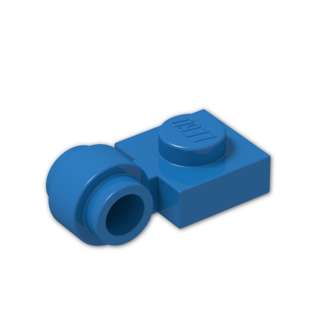 Brick Building Sets Original Lego Parts: Plate, Modified 1 X 1 with Clip Light (4081 - Pack of 8pcs) (Blue)
