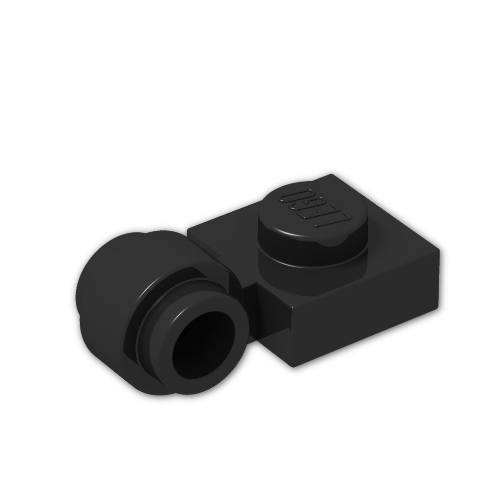 Brick Building Sets Original Lego Parts: Plate, Modified 1 X 1 with Clip Light (4081 - Pack of 8pcs) (Black)