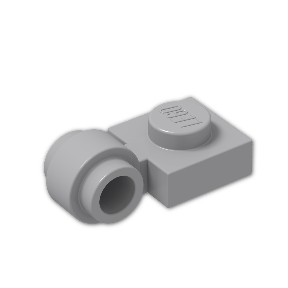 Brick Building Sets Original Lego Parts: Plate, Modified 1 X 1 with Clip Light (4081 - Pack of 8pcs) (Light Bluish Gray)