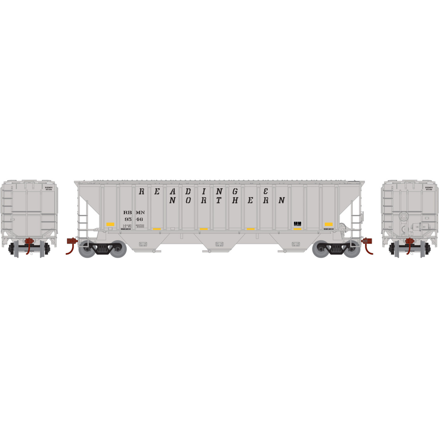 Athearn HO RTR PS 4740 Covered Hopper RBM&N #9546, ATH18772