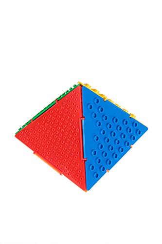 The PYRAMID Baseplates by Strictly Briks  Patent Pending 3D Play Building Set  Compatible with All Major Brands  1 Square, 4 Triangle Plates  Double S
