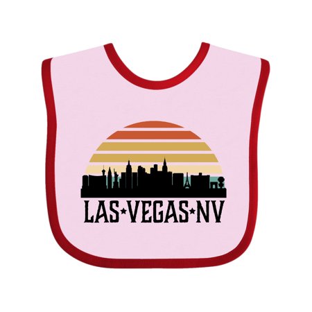 Inktastic Las Vegas Nevada Skyline Retro Gift Baby Boy or Baby Girl Bib
