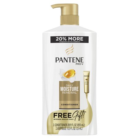 Pantene Pro-V Daily Moisture Renewal Conditioner, 28.9 Fl Oz with Intense Rescue Shot