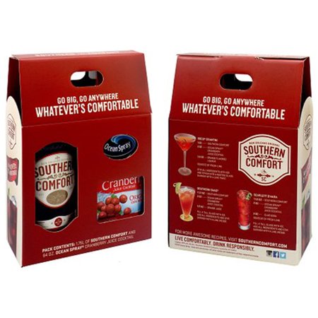 Southern Comfort Liqueur with Ocean Spray Cranberry Juice Cocktail Gift Set, 2 Pc