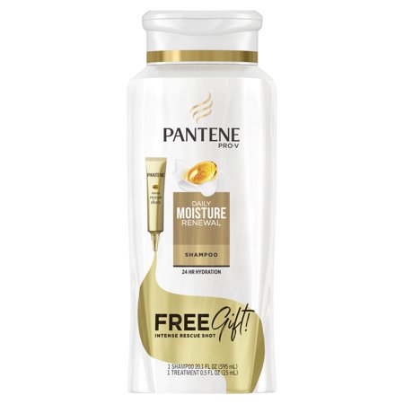 Pantene Pro-V Daily Moisture Renewal Shampoo, 20.1 Fl Oz with Intense Rescue Shot