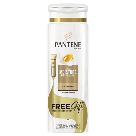 Pantene Pro-V Daily Moisture Renewal Shampoo, 11 Fl Oz with Intense Rescue Shot