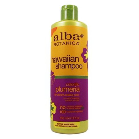 Alba Hawaiian Shampoo Colorific Plumeria - 12 Fl. Oz. by Alba Botanica (pack of 6)