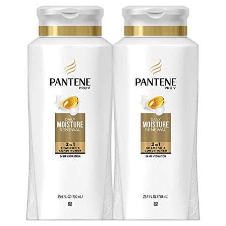 Pantene  Shampoo and Conditioner 2 in 1  Pro-V Daily Moisture Renewal for Dry Hair  25.4 Fl Oz  Pack of 2