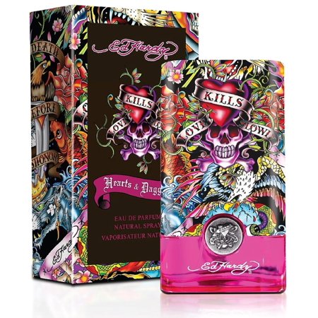 Hearts & Daggers by Ed Hardy Eau De Parfum Spray for Women 3.40 Oz (Pack of 4)