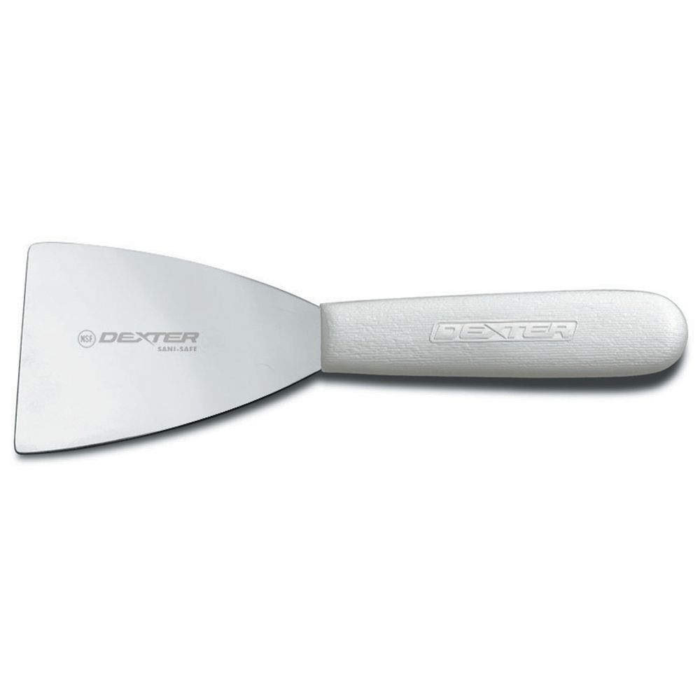 Dexter Russell 17313 SANI-SAFE 3 Pan Scraper W/ Polypropylene White Handle, Stainless Steel