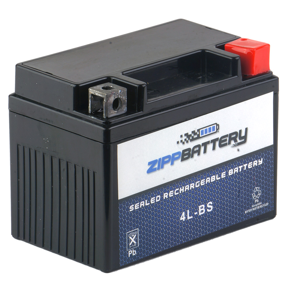 Zipp Battery Ytx4l-bs (4l-bs 12 Volts 3 Ah  50 Cca) Sealed AGM Scooter Battery for Honda Nch50 Metropolitan 50cc Years (2013 - 2017)