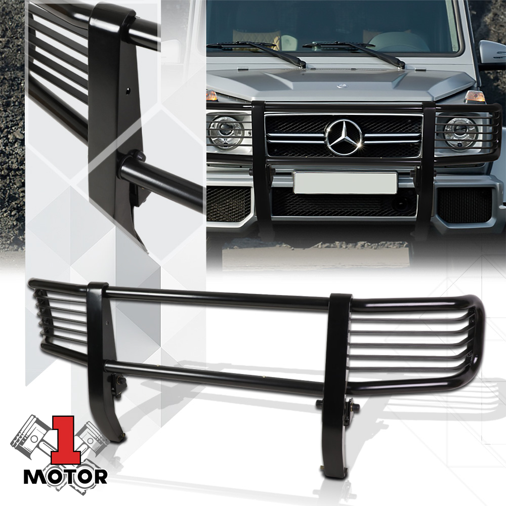 Black 1.5  Mild Steel Grille/Brush/Headlight Guard for 99-12 Mercedes G500 W463 00 01 02 03 04 05 06 07 08 09 10 11