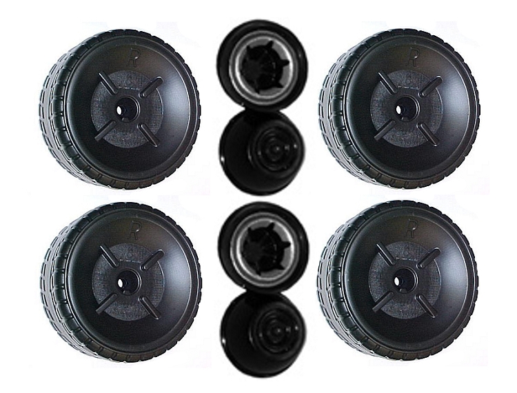 Power Wheels Mustang 4 Wheels J4390-2289 & Retainers Kit J4390-227