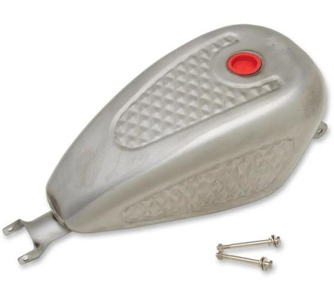 Drag Specialties 0701-0837 Custom Gas Tank - Fuel-Injected - Diamond Pattern Style