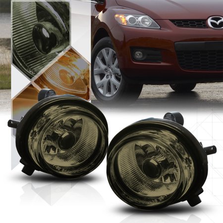 For 2005-2015 Mazada 2 3 5 CX5 CX7 CX9 Front Driving Fog Light Bumper Lamps Chrome Housing Smoke Lens 06 07 08 09 10 11 12 13 14