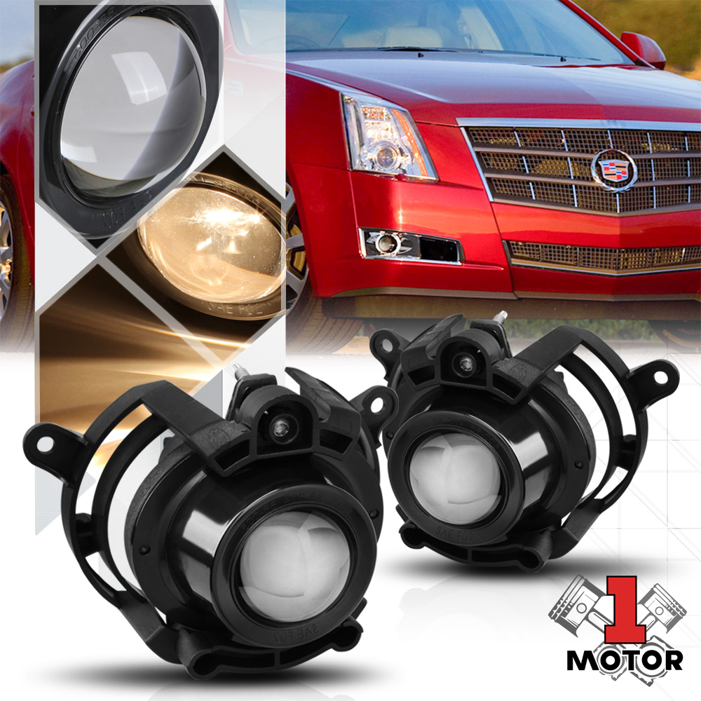 For 2007-2017 Encore Envision CTS Malibu Aura Front Driving Fog Light Bumper Lamps Chrome Housing Clear Lens 08 09 10 11 12 13 14 15 16