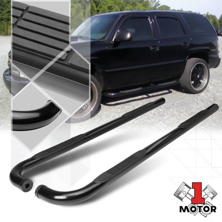 Black 3  Side Step Nerf Bar Running Board for 00-14 Yukon/Tahoe/02-16 Escalade 01 02 03 04 05 06 07 08 09 10 11 12 13 14 15 Fits Select: 2000-2014 CHE