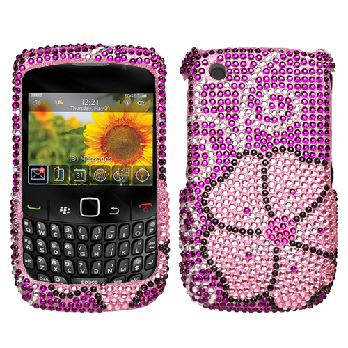 Blooming Diamante Protector Cover for Rim Blackberry 8520 Curve Rim Blackberry 8530 Curve