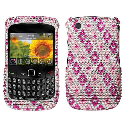 Rhombic Plaid Diamante Protector Cover for Blackberry 8520 8530