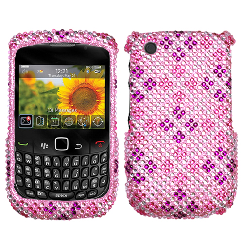 Plaid Hot Pinkpurple Diamante Phone Protector Cover for Rim Blackberry 8520 Curve Rim Blackberry 8530 Curve Rim Blackberry 9300 Curve 3g Rim Blackberr