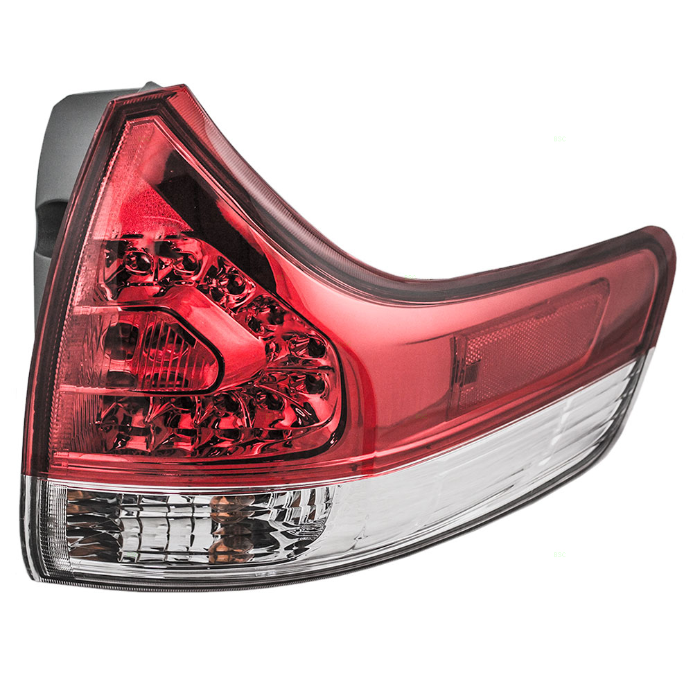 Brock Replacement Passenger Right Combination Tail Light Assembly Body Mounted for 2011-2014 Toyota Sienna EXCEPT SE 6222-0121R