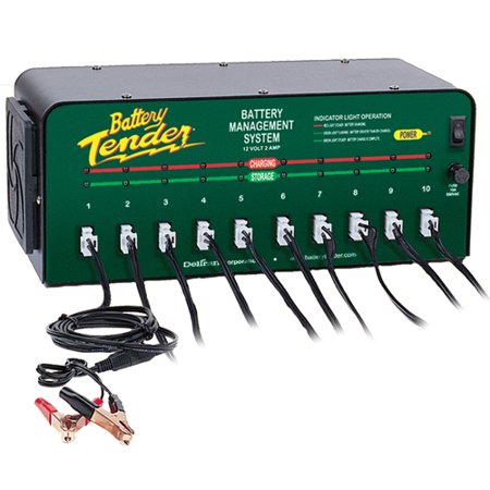 DELTRAN 021-0134 Battery Tender Plus Shop Charger 10 Bank