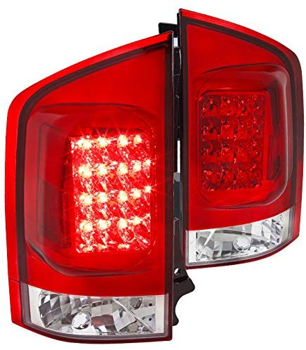 LED Tail Lights Rear Brake Lamp in Chrome Housing Red Lens Made for and Compatible with 2005 - 2015 Nissan Armada 05 06 07 08 09 10 11 12 13 14 15