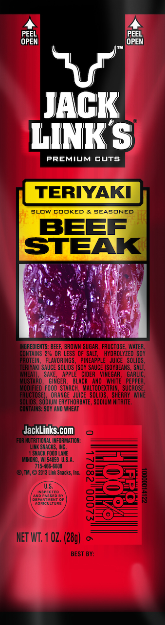 Jack Link's Teriyaki Beef Steak, 1 Oz | CVS