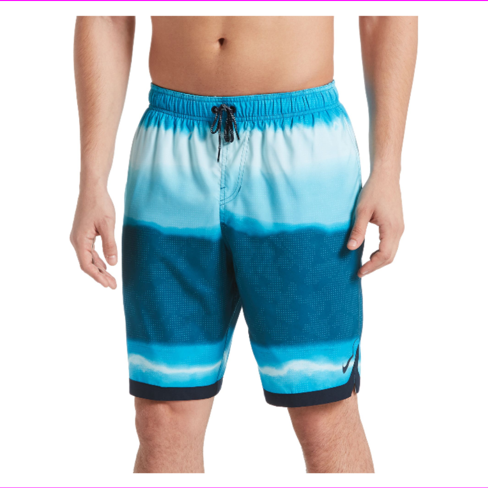 $65 Nike Men's Optic Halo Horizon Swim Trunks, Multi, XLT