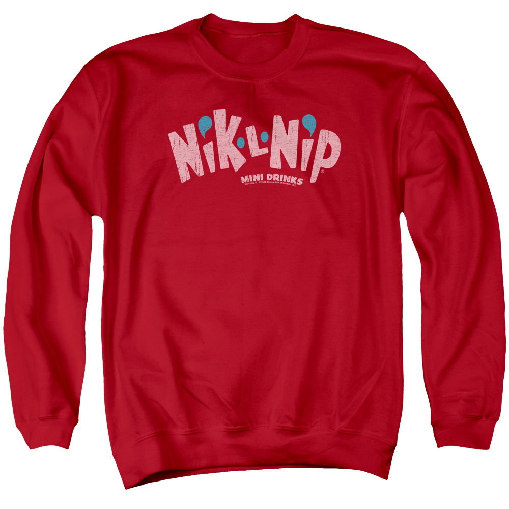 Dubble Bubble NikLNip Nostalgic Candy Distressed Logo Adult Crew Sweatshirt Tee