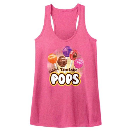 Tootsie Roll Flavored Candy Caramel Taffy Pops Lollipops Womens Tank Top Shirt