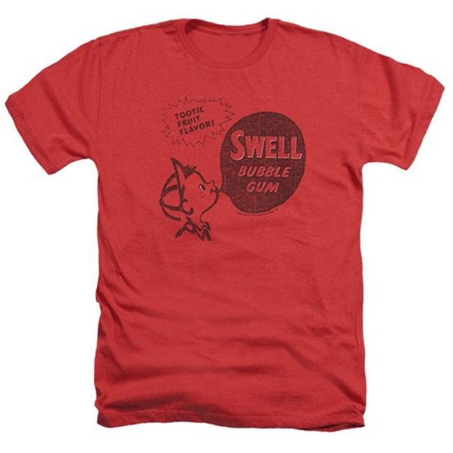 Trevco Dubble Bubble-Swell Gum - Adult Heather Tee - Red  Large