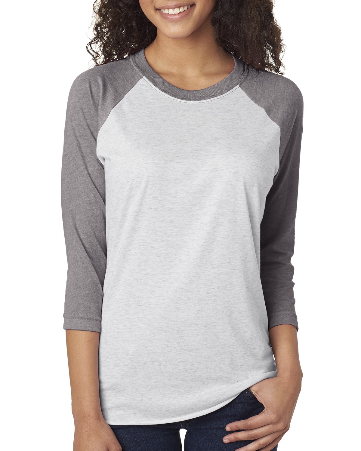 Next Level Active Apparel Unisex Tri-Blend 3/4-Sleeve Raglan - 6051