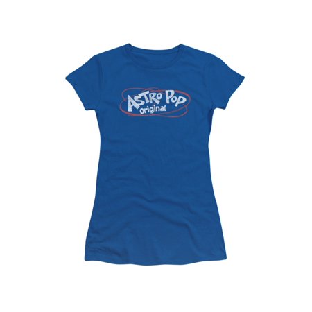 Astro Pop 1960's Rocket Pop Candy Vintage Logo Rings Jrs Sheer T-Shirt