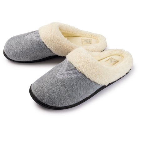 Roxoni Women S Slippers Wool-Like Fleece Lined Clog Comfort House Shoe -style #3119