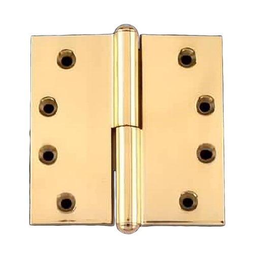 4in Lift Off Right Brass Door Hinge Vintage Button Tip