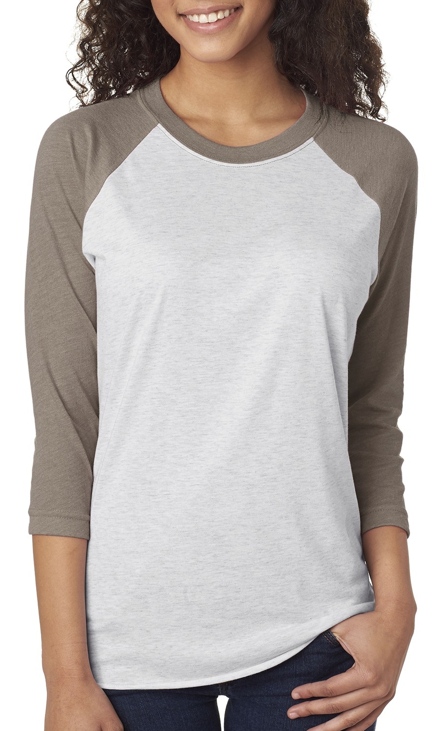 Next Level Active Apparel Unisex Tri-Blend 3/4-Sleeve Raglan - 6051