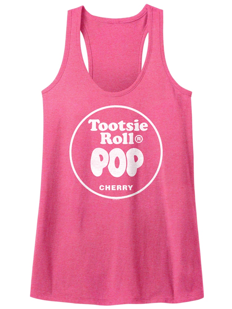 Tootsie Roll Chocolate Flavored Candy Caramel Taffy Cherry Pop Womens Tank Top