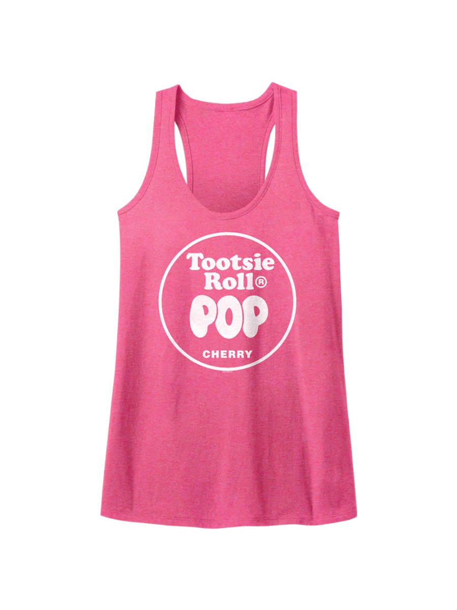 Tootsie Roll Chocolate Flavored Candy Caramel Taffy Cherry Pop Womens Tank Top