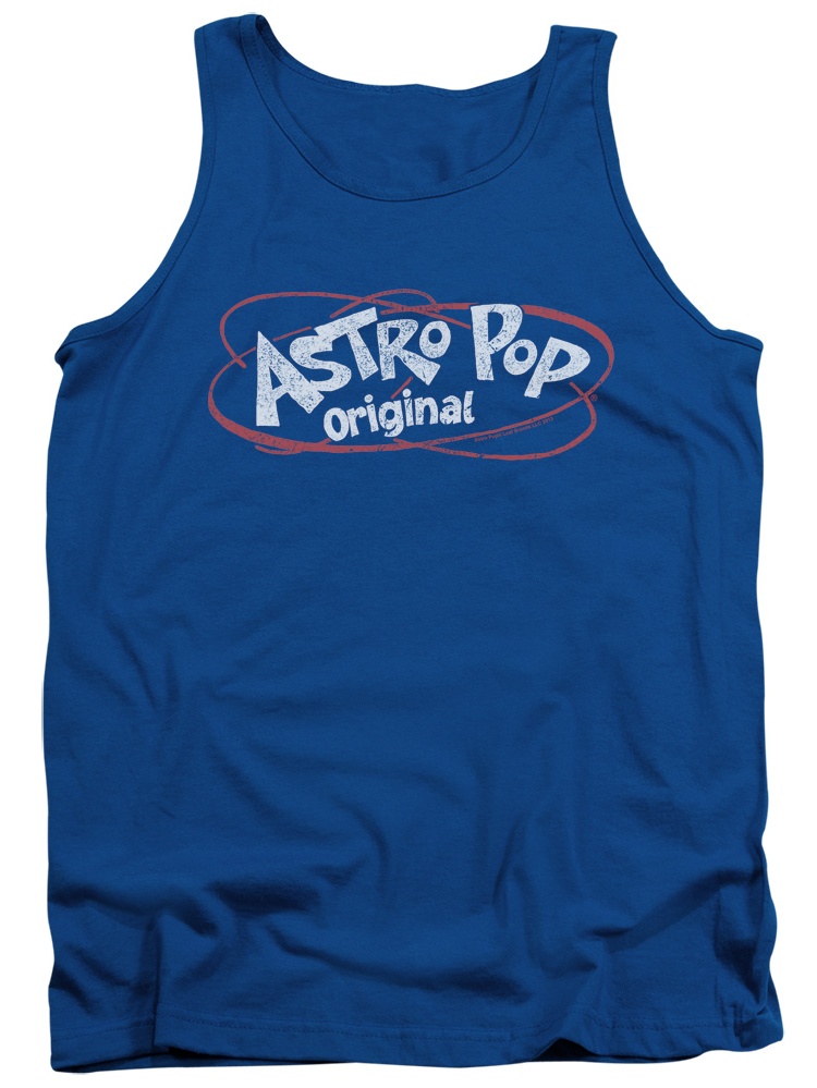 Astro Pop 1960's Rocket Pop Candy Vintage Logo Rings Adult Tank Top Shirt