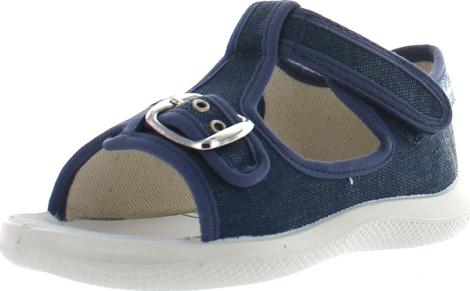 Naturino Boys 7786 Canvas Sandals with Buckle, Tela Jeans, 19