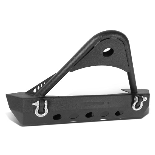 For 2007 to 2017 Jeep Wrangler JK Stubby Tubing Stinger Front Bumper + Dual D -Ring Shackle 08 09 10 11 12 13 14 15 16
