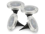 Tomshine 4Pcs Solar Powered Ground Light Outdoor Lamp Water-resistant 4 LED 40LM Path Garden Landscape Spike Lighting for Yard Driveway Lawn Pathway