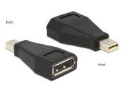 DeLOCK 65238 Cable Gender Changer Displayport Mini M Displayport Black
