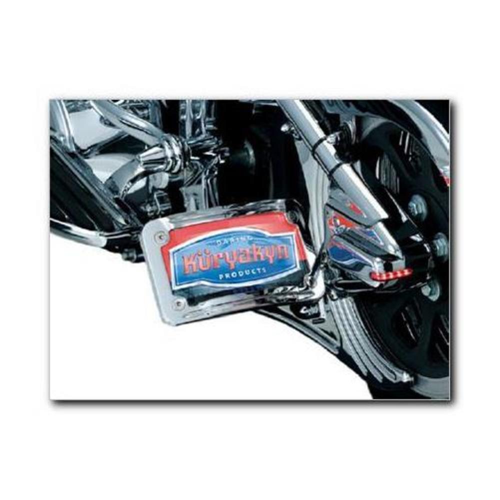 Kuryakyn 9253 Curved Horizontal Side Mount License Plate Holder