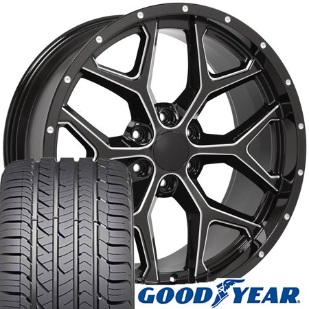 OE Wheels DG23 20 Inch Rims and Tires Fit Charger/Challenger SRT Hellcat Style 5x115 20x9 Gloss Black - Hollander 2718 - IMove Gen 3 as 245/45-20 (Set