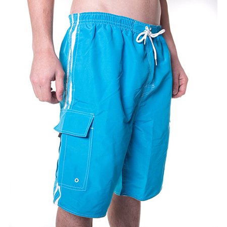 North 15 Men S Board Beach Swim Trunks Shorts with Cargo Pockets-5104-Aq-5XL