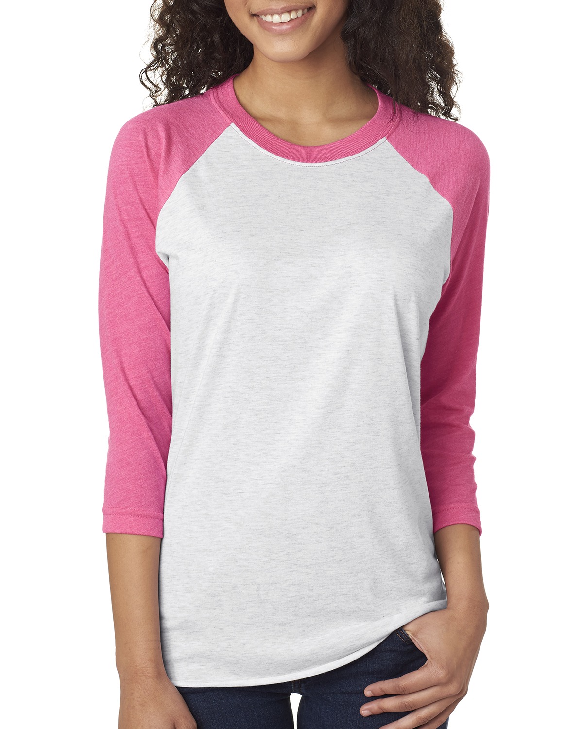 Next Level Active Apparel Unisex Tri-Blend 3/4-Sleeve Raglan - 6051