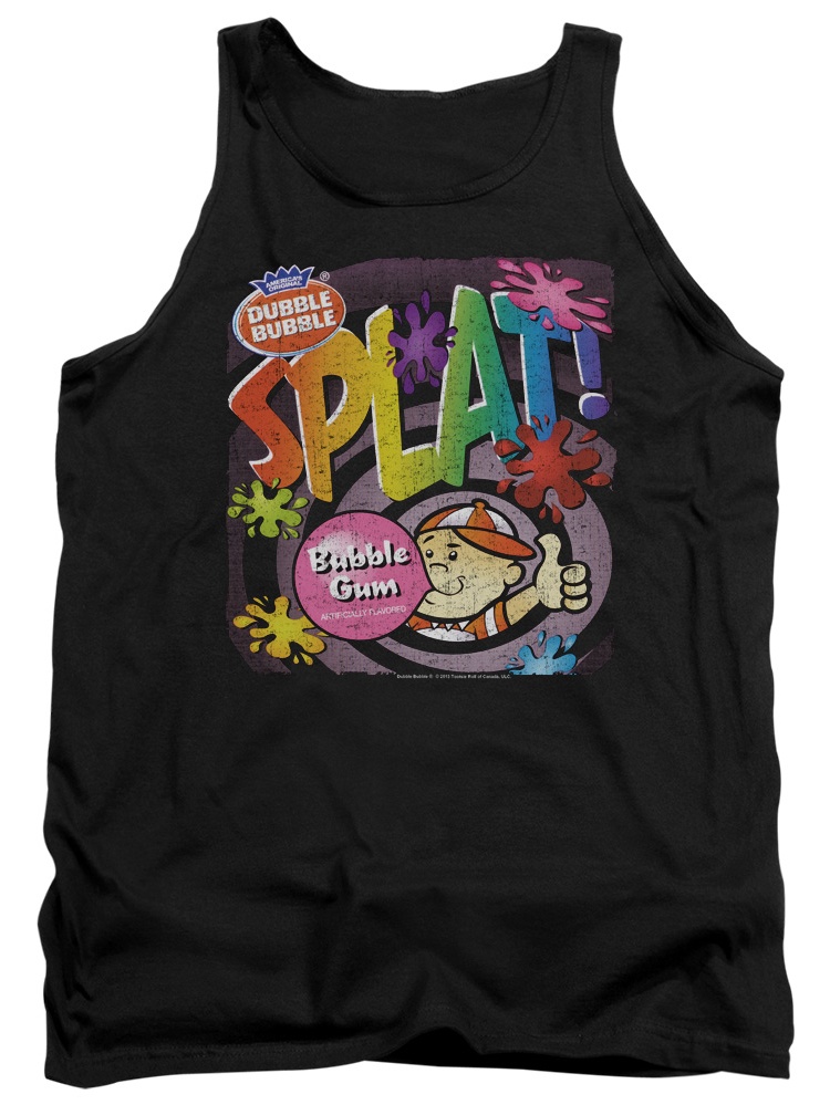 Dubble Bubble Nostalgic Candy Splat Gum Adult Tank Top Shirt